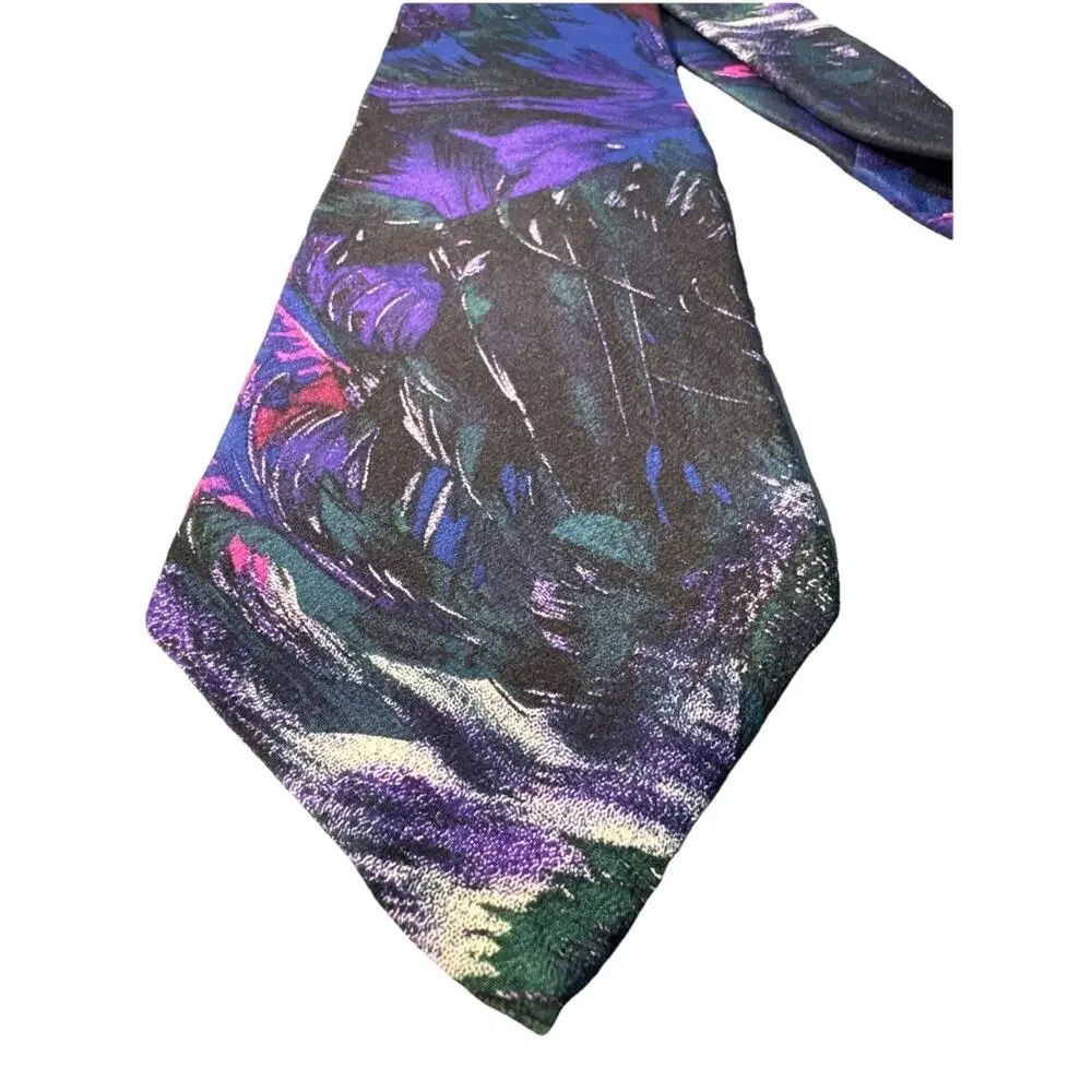 Vintage‎ Stonehenge Molecular Expressions 100% Silk Tie Made In The USA